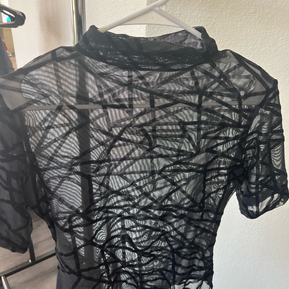 Black Mesh Bodysuit